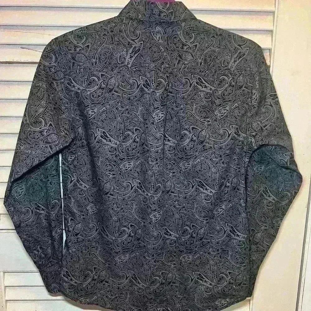 Cinch Western Dress Shirt Boys Medium (10) Button Down A0049